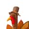 Glitzhome® Lighted Fabric Turkey Standing Décor with Telescoping Legs & Timer